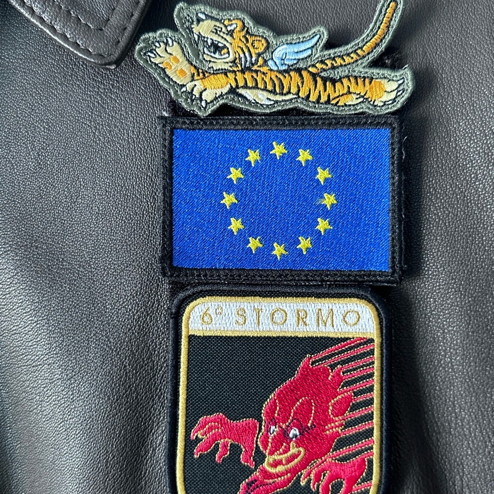 Brown, size L, leather jacket, pilot, Italian Air Force - Picture 4 of 16